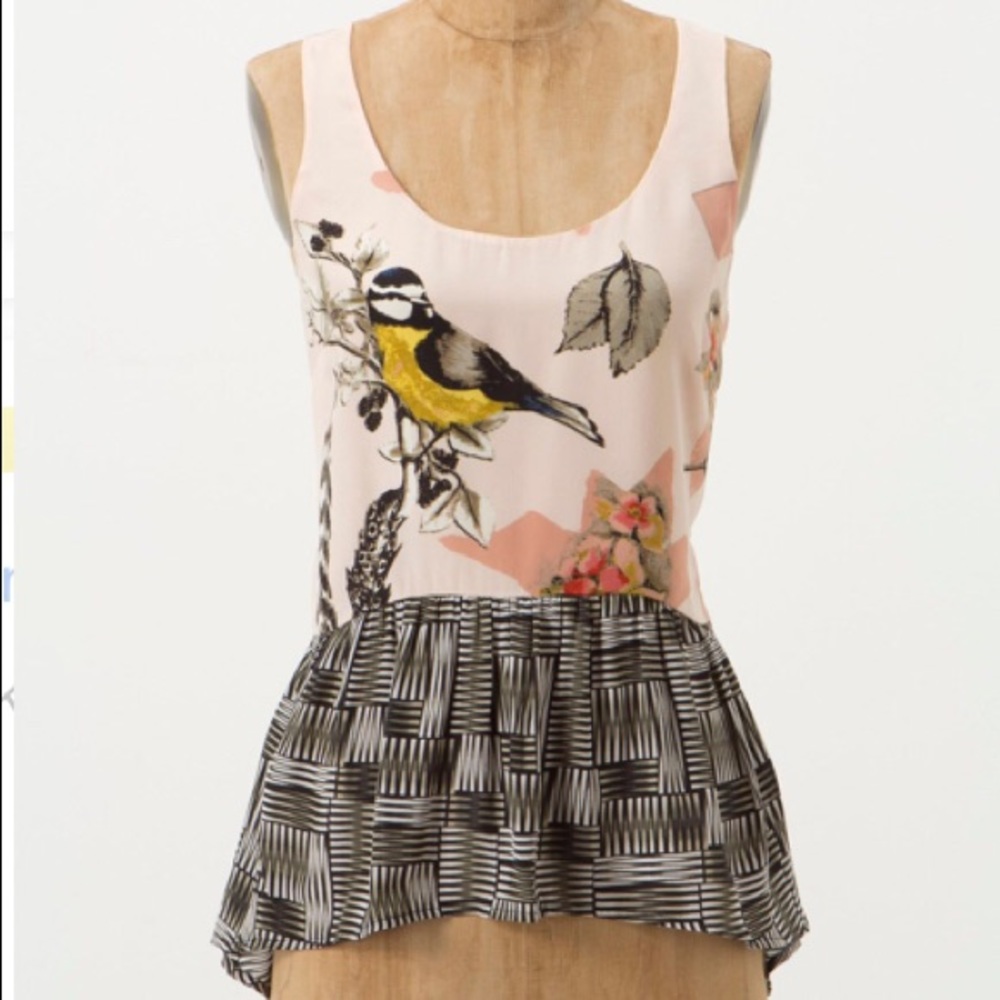 Anthropologie Maeve Finely Feathered Tank, size 4